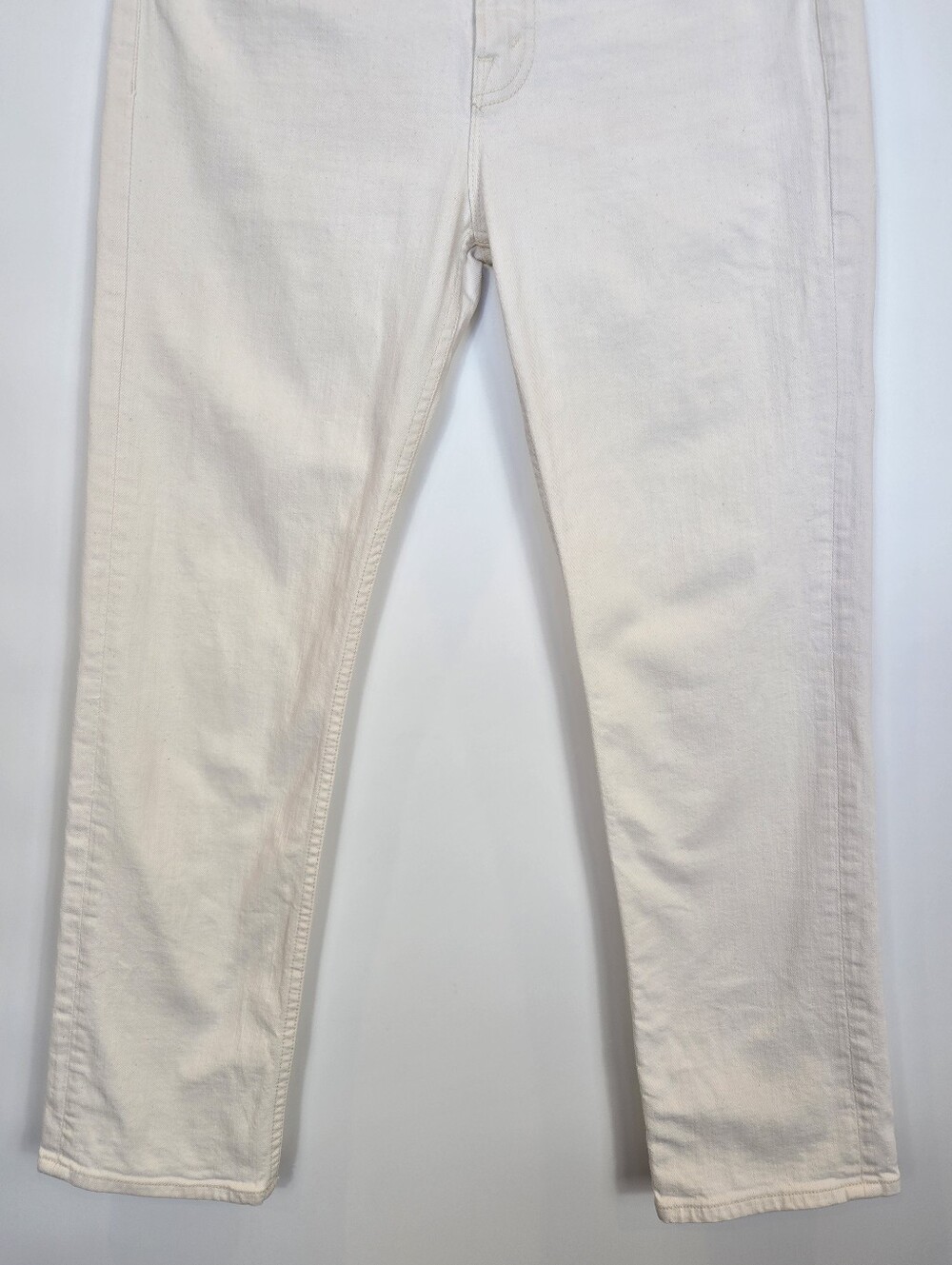 Mother Superior Denim High Waisted Rider Ankle Jean Straight Leg Ivory 28 - Picture 5 of 16